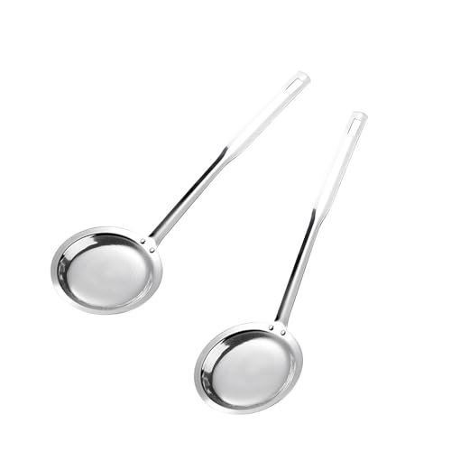 2 cucharas de sellado de malla fina con cómodo colador de harina de acero inoxidable 304, herramienta de cocina multiusos