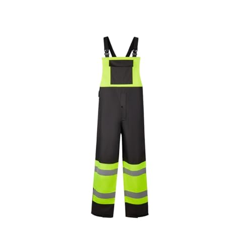 2W International HBO77-E 2XL Premium High-Viz Bib Overall Lime & Black - 2XL