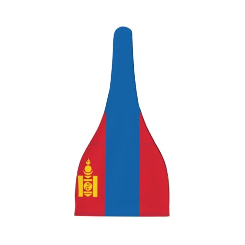 Newborn Baby Hat, Mongolian Flag Print Soft Top Knot Beanie Cap, Cute Baby Headwear for 0-6 Months Black2