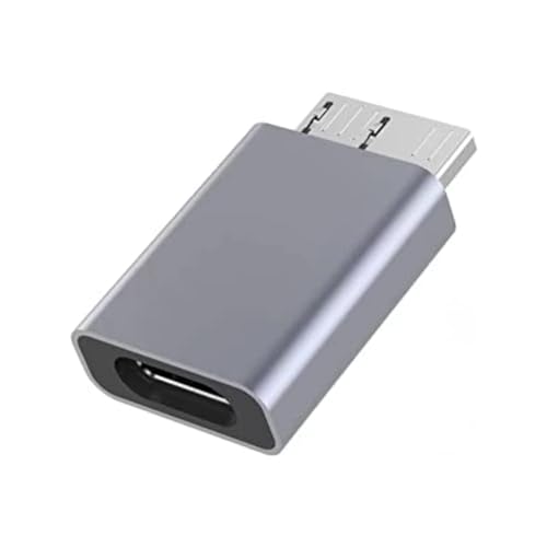 PremiumCord USB-C to USB 3.0 Micro B Female to Male Adapter Super Speed 5Gbps Aluminum Space Grey