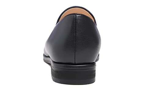 Image of FEVERSOLE Women's Fashion Dress Comfort Low Heel Office Penny Loafer Flats
