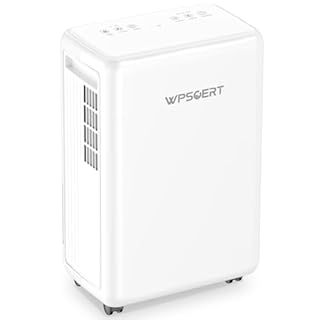 WPSOERT 30 Pints Dehumidifier for Basement with Drain Hose, 2500 Sq.Ft Dehumidifiers for Home Bathroom, 0.55 Gallons Water Tank, Smart Humidity Control with Auto Shut Off, Ideal for Large Room Garage