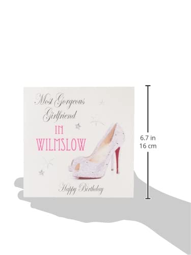 Handgefertigte Glückwunschkarte Mit Glitzer-Schuh – 16x16 Cm, Für Besondere Freundinnen