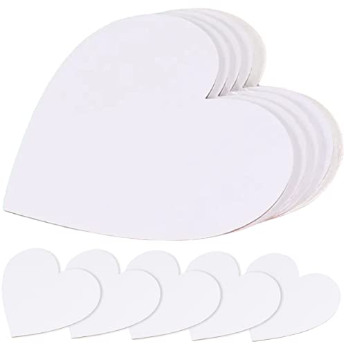 Tablero de pintura de corazón con lienzos de algodón para acrílico y óleo en pack de 10 2