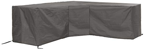 ATLANTIS Outdoor L-Shaped Protective Cover for Garden Corner Sofa | Grey | 275/100 x 275/100 x 70 cm | TÜV Rheinland Certified | Waterproof/Water Resistant/Weatherproof