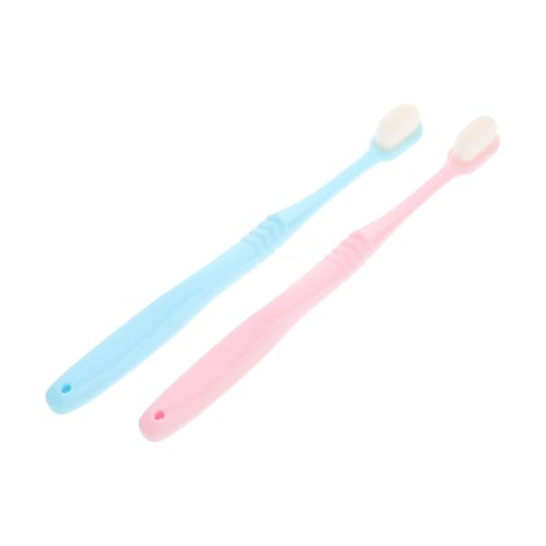 UKCOCO 2Piezas Cepillo de Dientes Suave para Adultos Cuidado de Encías Sensibles Diseño Ergonómico y Portátil para