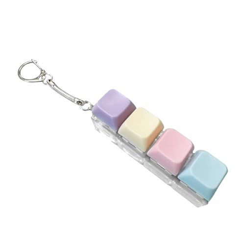 Zegnuem Fidget Toys, llavero de juguete de descompresión, juguete de teclado inquieto, divertido teclado colorido, alivio del estrés y concentración para el consumo de tiempo de descompresión