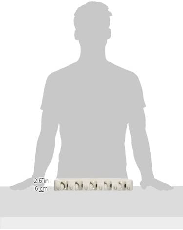 JOEY'Z Mop and Broom Holder Hanging Wall Mounted Rack Organizer, 5 Slots and 6 Hooks