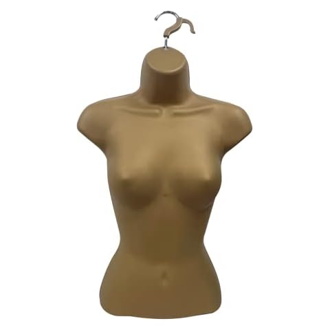 DisplayTown Bronze Female Hollow Back Mannequin Torso Set & Hanging Hook, S-M Sizes (1) Cover