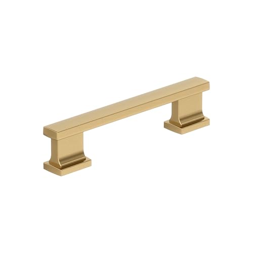 Image of Amerock 25 Pack 3-3 /4 inch Triomphe Champagne Bronze Drawer Pull | 3-3 /4 inch (96mm) Center-to-Center Mounting Distance and 4-13 /16 inches Overall Length, Durable Zinc Cabinet Hardware