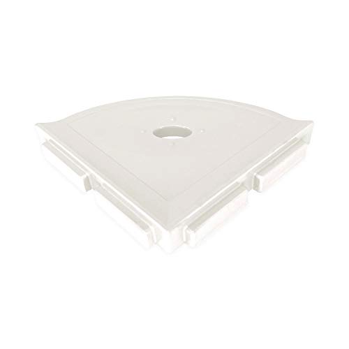 Questech Décor 5 Inch Shower Soap Dish, Bathroom Shelf Storage Organizer, Lugged For New Construction, Corner Shower Shelf Caddy For Tiled Shower Walls, 5 Inch Metro Lugged, White Polished #TOP2
