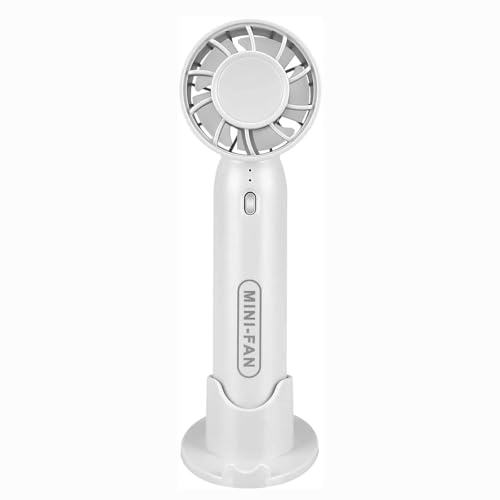 vivinin Mini Fan Portable Fan Rechargeable Mini Handheld Fan USB Rechargeable Fan Portable Pocket Fan Folding Fan Tools multicolour Rechargeable Battery USB Desk and Crafts (4 Sizes) (White)