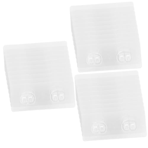 Zerodeko 30 Piezas Hebilla de doble garra que no deja marcas gancho adhesivo para estante de ducha estantes adhesivos estantes claros pegatinas gancho de pared pesado Perchero