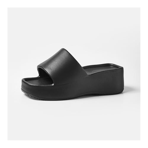 Sandals, 6cm Thick EVA Sandals - Comfortable Outdoor Slippers for Women Shower Shoes(Black,6)