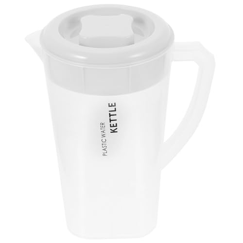 CATIEBYE 耐熱大容量ピッチャー 蓋付き水差し 冷水筒 ジュース茶用 飲料容器 ポータブル 軽量 家用 冷蔵庫対応 おしゃれ食品 素材