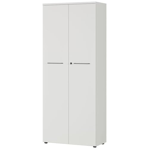 Lomadox Büro Aktenschrank Lichtgrau, Ordnerschrank abschließbar, B/H/T ca. 80/197/40cm