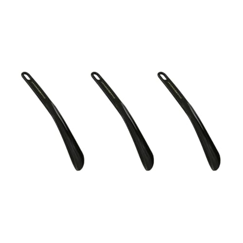 Image of Chardonnay Shoe Horn | Travel Friendly Shoe Wearing Stick for Men & Women | Medium Handle | Easy Slip-On for Shoes | Elegant Business, Wedding & Casual Formal Footwear Accessory - Black