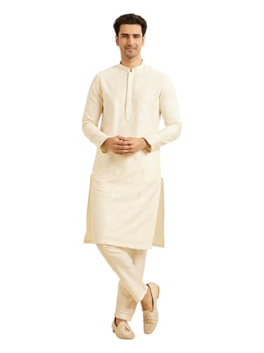 Kurta Ensemble de pyjama brodé Manyavar vêtement traditionnel homme
