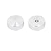 Aexit Glass Table Knobs & Hand Wheels Round Shaped Aluminum Discs Hardware Silver Tone Star Knobs M6x25mm 2pcs