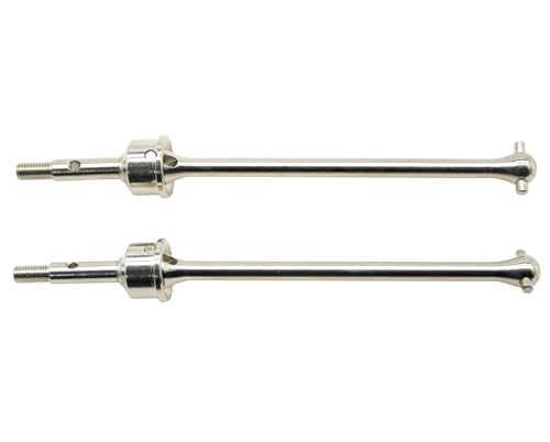 Parts for 1/7 Traxxas UDR CVD Front Drive Shaft Unlimited Desert Racer 85086-4 Upgrades Stub Axle & Pins Set Hop Ups for #8550 8553 Steel Replacement(Silver)