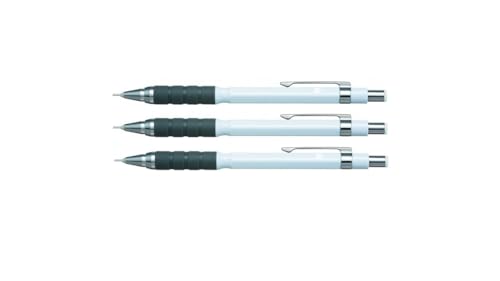 Image of Tombow Sh-300 Grip Mechanical Pencil|Tip size 0.5mm, 0.7mm and 0.9mm|Ideal for Students,Adults, Home, School, Office, Stationery Use|Writing, Sketching, Drawing,Mandala Art|White Set of 3 Pencils