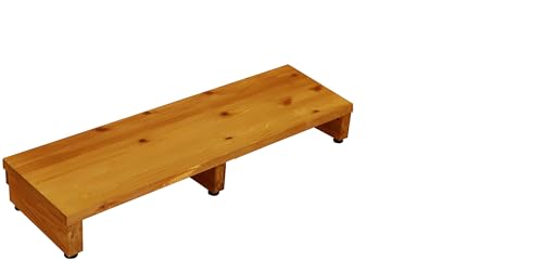 WOODPRO 国産杉 玄関 段差 解消 踏み台 ステップ 幅90cm×奥行30cm×高さ14.5cm(アジャスターで高さ13〜14.5cm調整可) ハニー色 横幅は1cm単位でオーダー可 受注生産