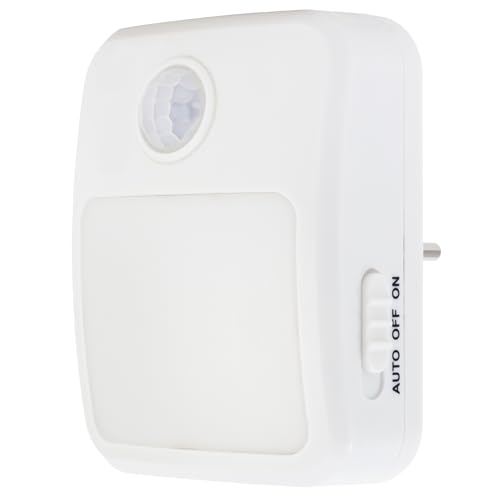 REV Nachtlicht, Nachtlampe, LED Nachtlicht mit Bewegungsmelder, 90°/5m, 60 sek. / Dauerbetrieb, weiss