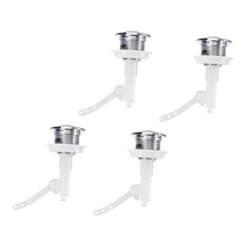 HORIALENCE 4個 トイレ用プッシュボタン 節水機能付き耐久性フラッシュスイッチ 家 ホテル対応浴室タンク交換パーツ