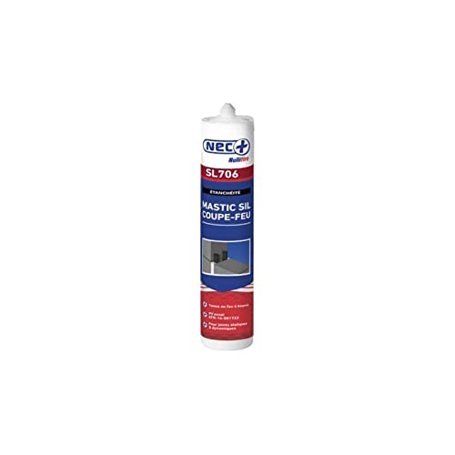NEC + Mastic Coupe feu SL706 Noir 310ml x5
