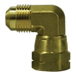 10495 Swivel Elbow, 1/2 in SAE 45 deg Male Flared x 1/2 in SAE 45 deg Female Flared, Brass