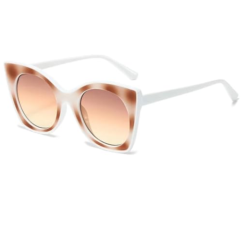 Lunettes de soleil œil de chat femmes rétro ovale UV400 en PU chic