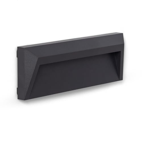 LEDKIA LIGHTING Baliza Exterior LED 2W Superficie Pared Antracita Chester 4000K Blanco Neutro