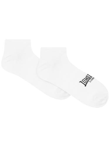 Lonsdale Unisex Sneakersocken 6er-Pack HAYLES, White/Black, 43-46