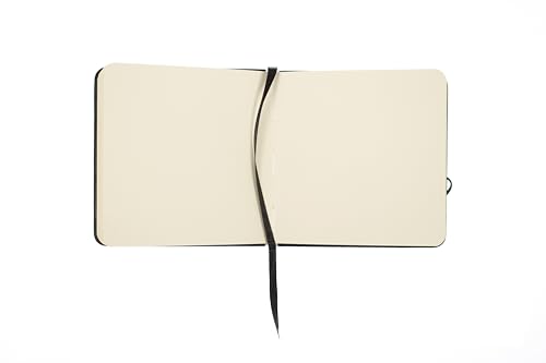 Image of Kangaro Art Sketchbook 12 x 12 cm Black PU Hard Cover 80 Sheets 140 g Cream Paper