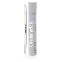 GERMANIKURE Clear Glass Cuticle Stick - No Sleeve - Ethically Made in Czech Republic - Cuticle Pusher & Remover, Callous & Dry Skin Fingertip File, Nail Shaper - No Case