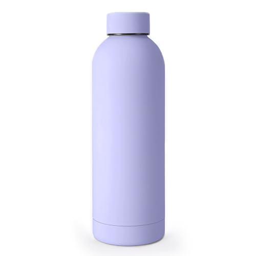 NOBL Stainless Steel Water Bottle, 17 Oz, Insulated, Leak Proof, Lavender
