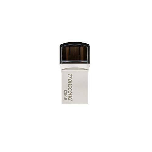 Transcend 128Go Clé USB3.1 Gen 1- on TheGo - Type A et C - Argentée TS128GJF890S