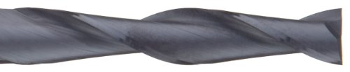 Image of Precision Twist E6302V Carbide Square Nose End Mill, Long Reach, TiAlN Multilayer Finish, Roughing Cut, 30 Deg Helix, 2 Flutes, 4 inch Overall Length, 5 /16 inch Cutting Diameter, 5 /16 inch Shank Diameter