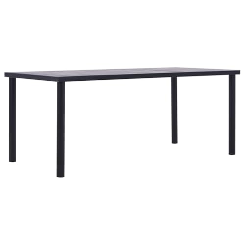 Table à manger rectangulaire stable et robuste en métal pour cuisine moderne