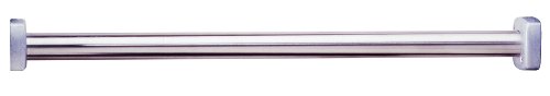 Bobrick 6107 X 60 classicseries 304 Acero inoxidable resistente barra para cortina de ducha con brida de punta cuadrada, acabado satinado, 4 cm de diámetro x 60 cm de largo