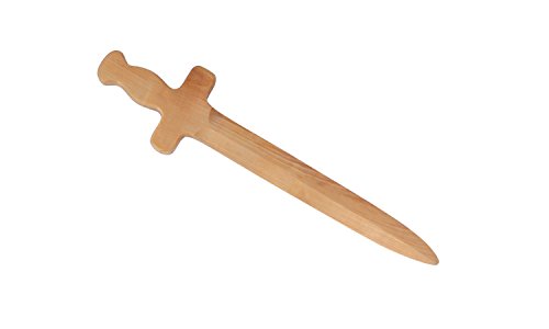 Normannenschwert geölt aus Holz für Kinder und kleine Ritter, ca. 45 cm lang - Spielzeug Schwert