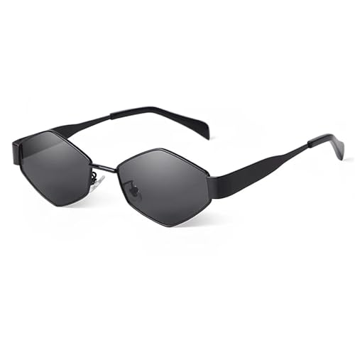 Metal Punk Sunglasses For Men Women Retro Polygon Steam Punk Sun Glasses