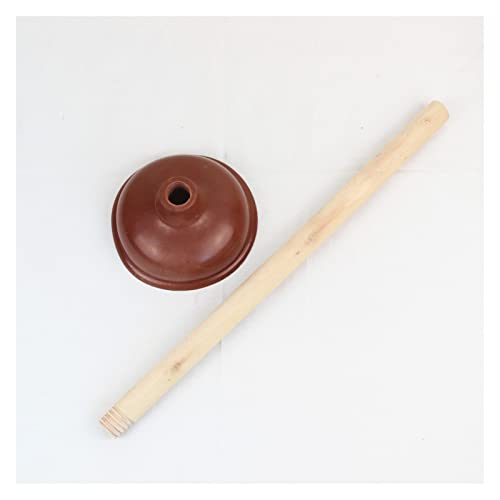 Destapacaños de succión para inodoro y fregadero, desatascador de alta presión con mango de madera y copa de goma flexible miniatura 4