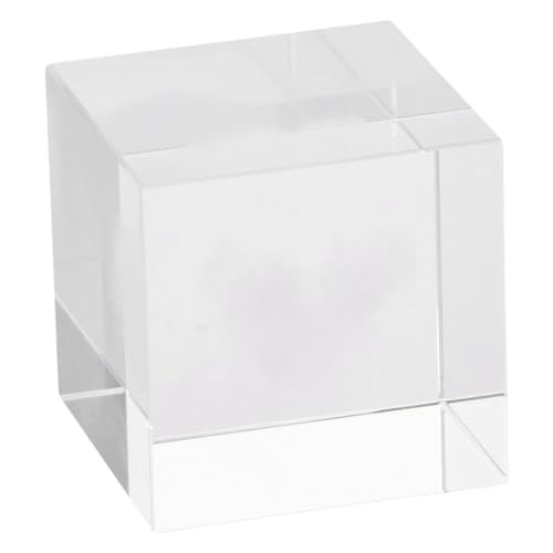 GetCoupon 3D Cloud Cube Crystal Ornament 6CM Small Glass Paperweight Decoration, Home Office Deak Suitable for Any Occasions Gift(A)