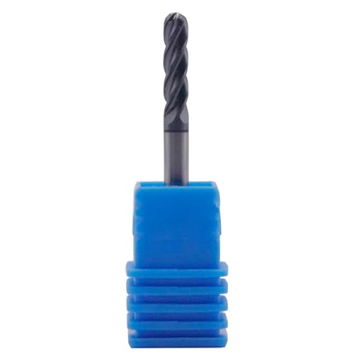 Image of BestParts 5pcs 1 /8 inch 4 Flute Solid Carbide Ball Nose End Mills, AlTiN Coated | 30 Degree Helix, 1 /8 inch Cutting Diameter, 1 /8 inch Shank Diameter, 1 /2 inch Length of Cut, 1-1 /2 inch Overall Length