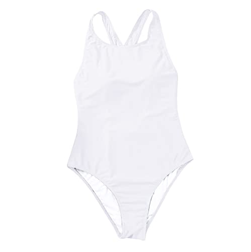 Bañador Menstrual Bañador Menstrual Niña 14 Años Que Adelgaza La Espalda Que Cubre El Vientre Y Se Delgado Y Traje De Baño con Almohadilla En El Pecho Bikini Deportivo Bañadores Tallas (White XXL)