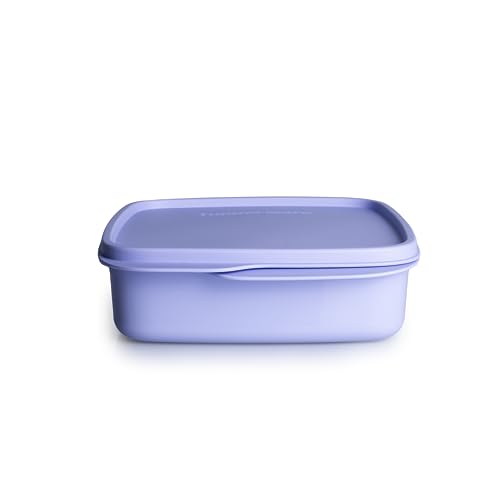 Tupperware Clevere Pause 590 ml avec 2 compartiments Orange/bleu clair + cuillère à suspension