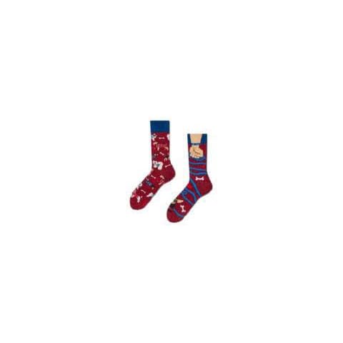Many Mornings - Walkie Doggy - Walking - Mismatched Socks - Dogs, Dark red, blue, colourful, 39-42 Cover