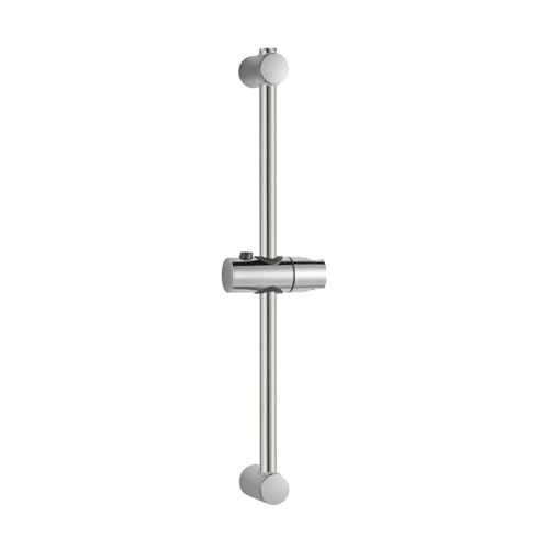 OFFO Duschset Duschstange Brausestange 60cm Wandmontierte Duschstange mit Duschbrausehalterung Verstellbarer Abstand Anpassung an vorhandene Bohrlöcher Chrom