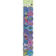 K&Company Tim Coffey Cottage Garden Adhesive Borders, Cool Mix